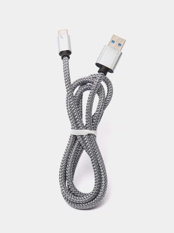 Плетёный USB кабель в оплетке Lightning, Micro Type-C