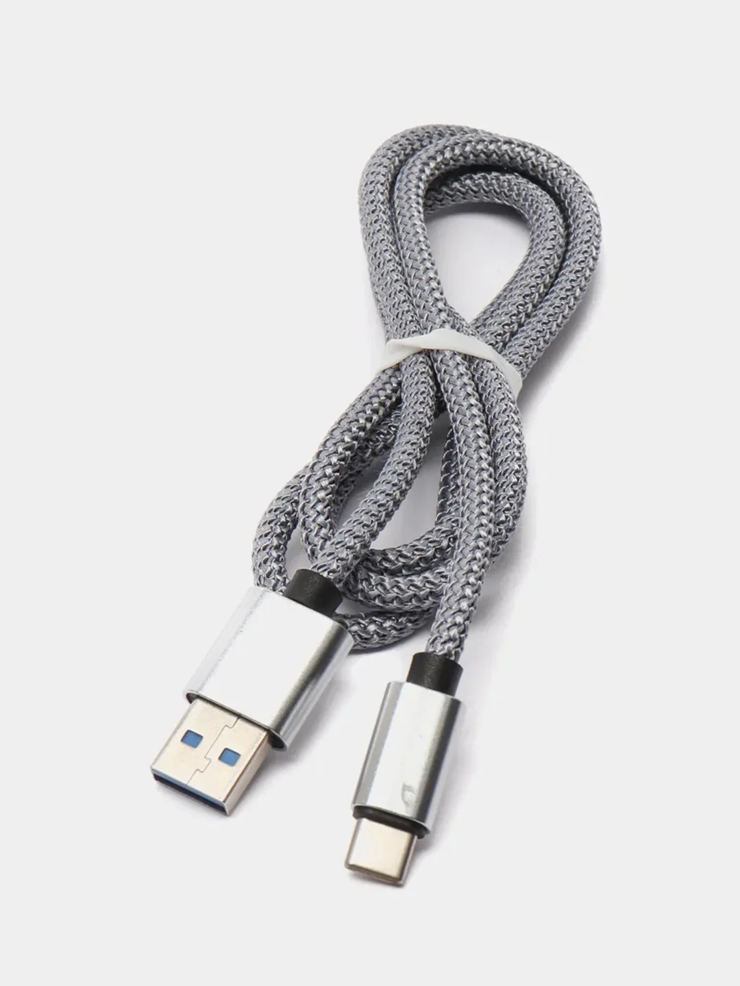 Красный плетёный USB кабель в оплетке Lightning, Micro Type-C