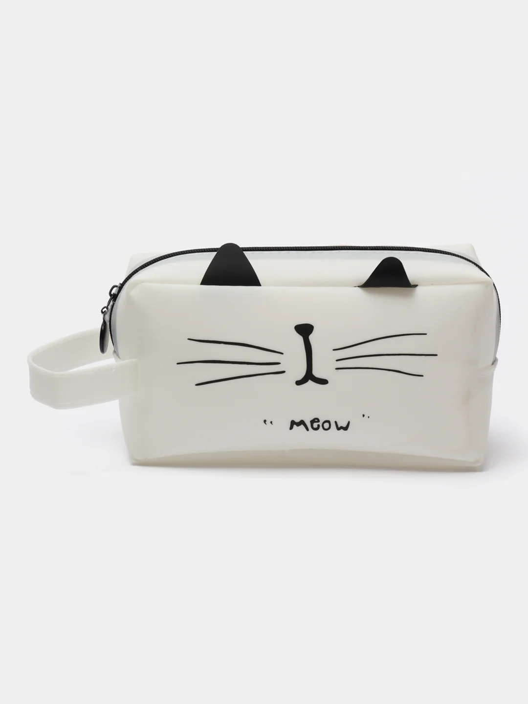 Белый косметичка пенал "Meow"