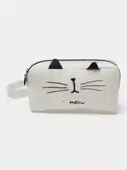 Белый косметичка пенал "Meow"