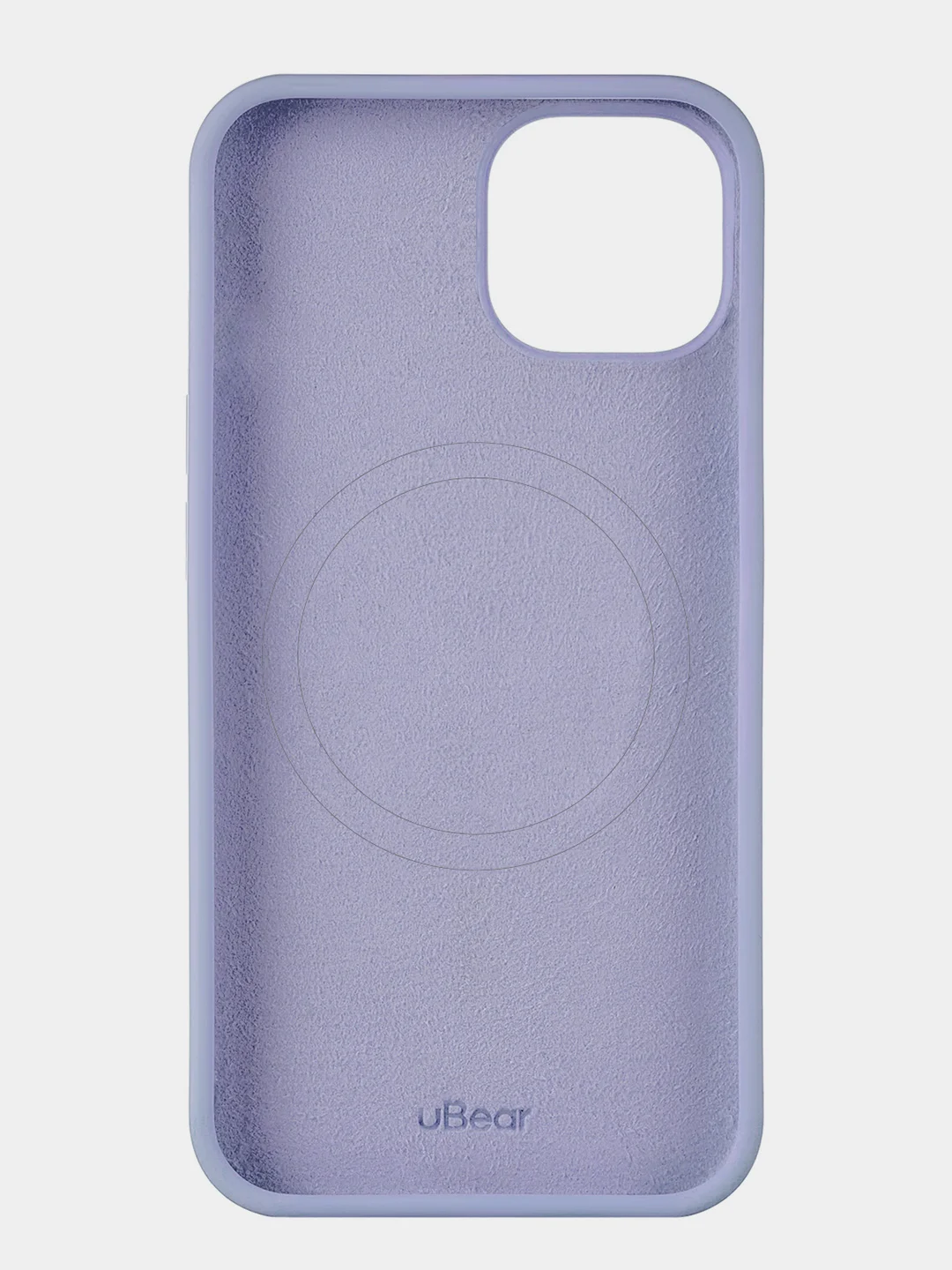 Лавандовый чехол для iPhone 15 uBear Touch Mag Case, MagSafe совместимый, софт-тач