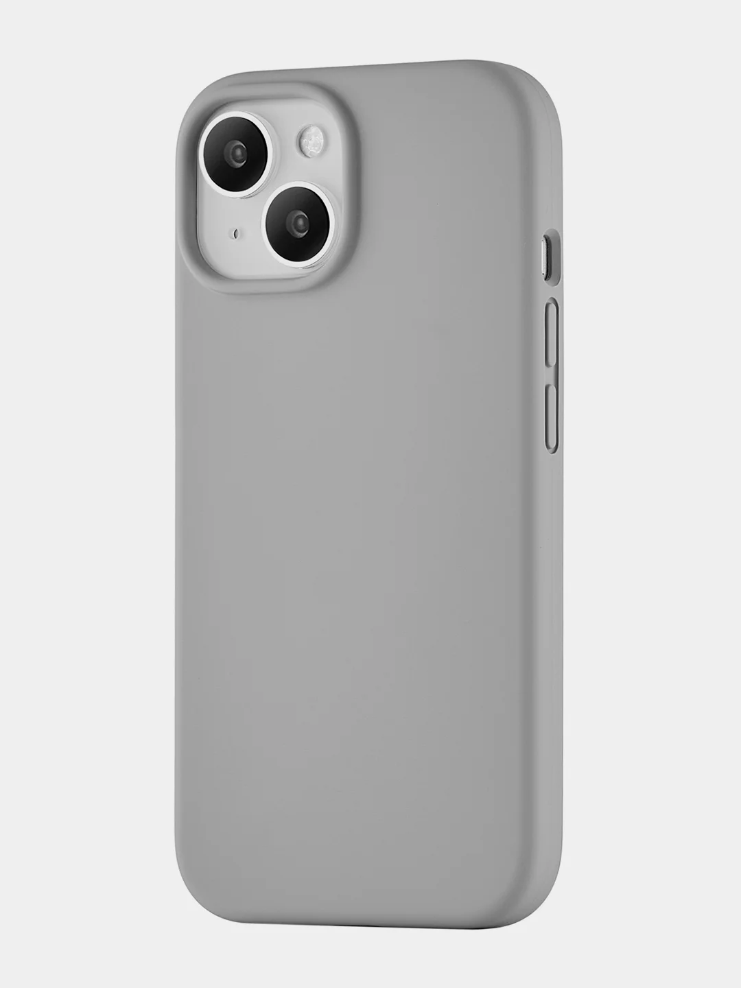 Серый металлик чехол для iPhone 15 uBear Touch Mag Case, MagSafe совместимый, софт-тач