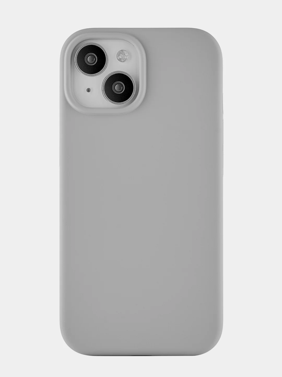Серый металлик чехол для iPhone 15 uBear Touch Mag Case, MagSafe совместимый, софт-тач