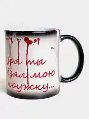 Кружка-хамелеон "Зря ты взял, кружка психа", меняющая цвет