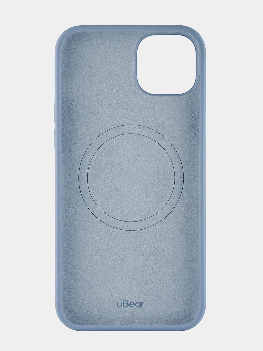 Светло-синий чехол для iPhone 15 Plus uBear Touch Mag Case, MagSafe совместимый, софт-тач