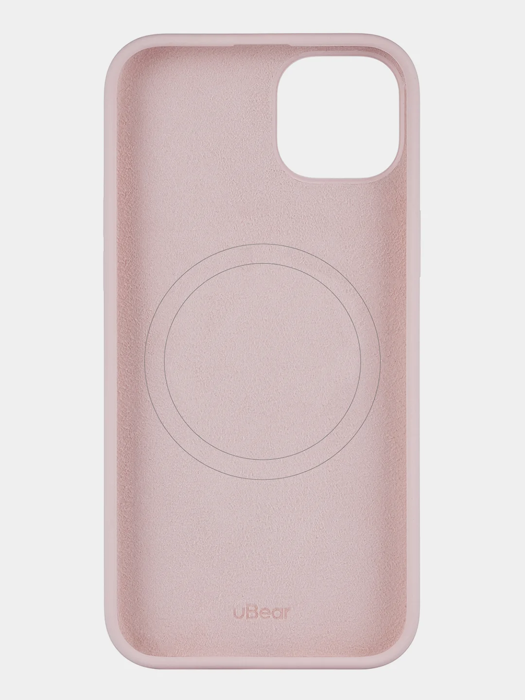 Розовый чехол для iPhone 15 Plus uBear Touch Mag Case, MagSafe совместимый, софт-тач