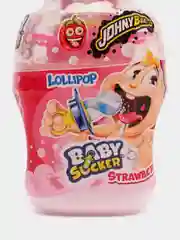 Леденец соска с кислой пудрой шипучкой со вкусом клубники "Dip n Lock Babe sucker", 32 г