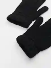Черный перчатки демисезонные