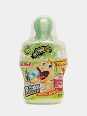 Леденец соска с кислой пудрой шипучкой со вкусом яблока "Dip n Lock Babe sucker", 32 г