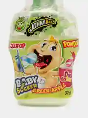 Леденец соска с кислой пудрой шипучкой со вкусом яблока "Dip n Lock Babe sucker", 32 г