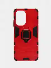 Красный чехол противоударный, с кольцом на Realme C55 (Реалми С55)