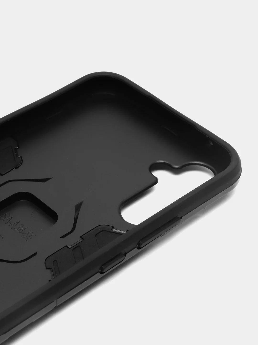 Черный чехол противоударный, с кольцом, на Samsung Galaxy A34 (Самсунг Галакси А34)