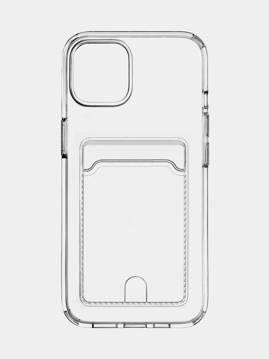 Чехол для iPhone 15 Plus Rocket Clear Plus, TPU, с отделением для карты, прозрачный