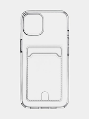 Чехол для iPhone 15 Plus Rocket Clear Plus, TPU, с отделением для карты, прозрачный