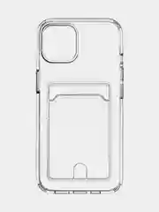 Чехол для iPhone 15 Plus Rocket Clear Plus, TPU, с отделением для карты, прозрачный