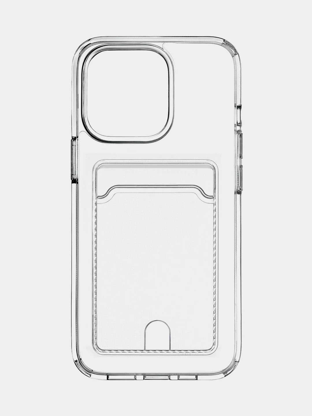 Чехол для iPhone 15 Pro Rocket Clear Plus, TPU, с отделением для карты, прозрачный