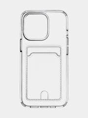 Чехол для iPhone 15 Pro Rocket Clear Plus, TPU, с отделением для карты, прозрачный