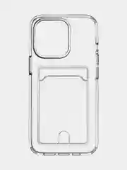 Чехол для iPhone 15 Pro Rocket Clear Plus, TPU, с отделением для карты, прозрачный