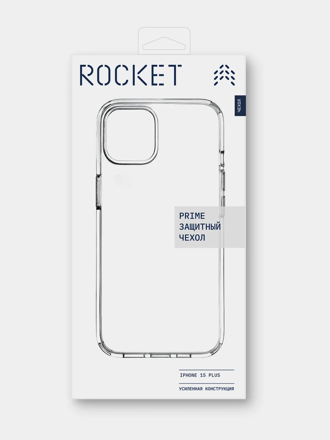 Чехол для iPhone 15 Plus Rocket Prime, TPU+PC, прозрачный