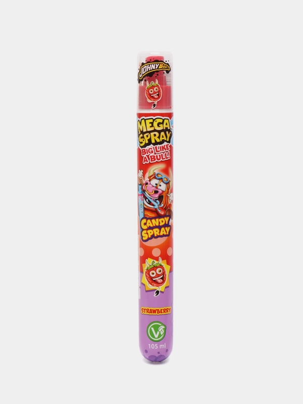 Жидкая конфета MEGA Spray Johny Bee со вкусом клубники, 105 мл
