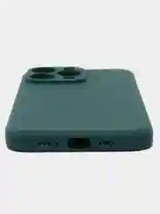 Тёмно-зелёный силиконовый чехол для Apple iPhone 15 Pro Max (Айфон 15 Про Макс)