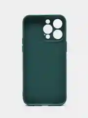 Тёмно-зелёный силиконовый чехол для Apple iPhone 15 Pro Max (Айфон 15 Про Макс)