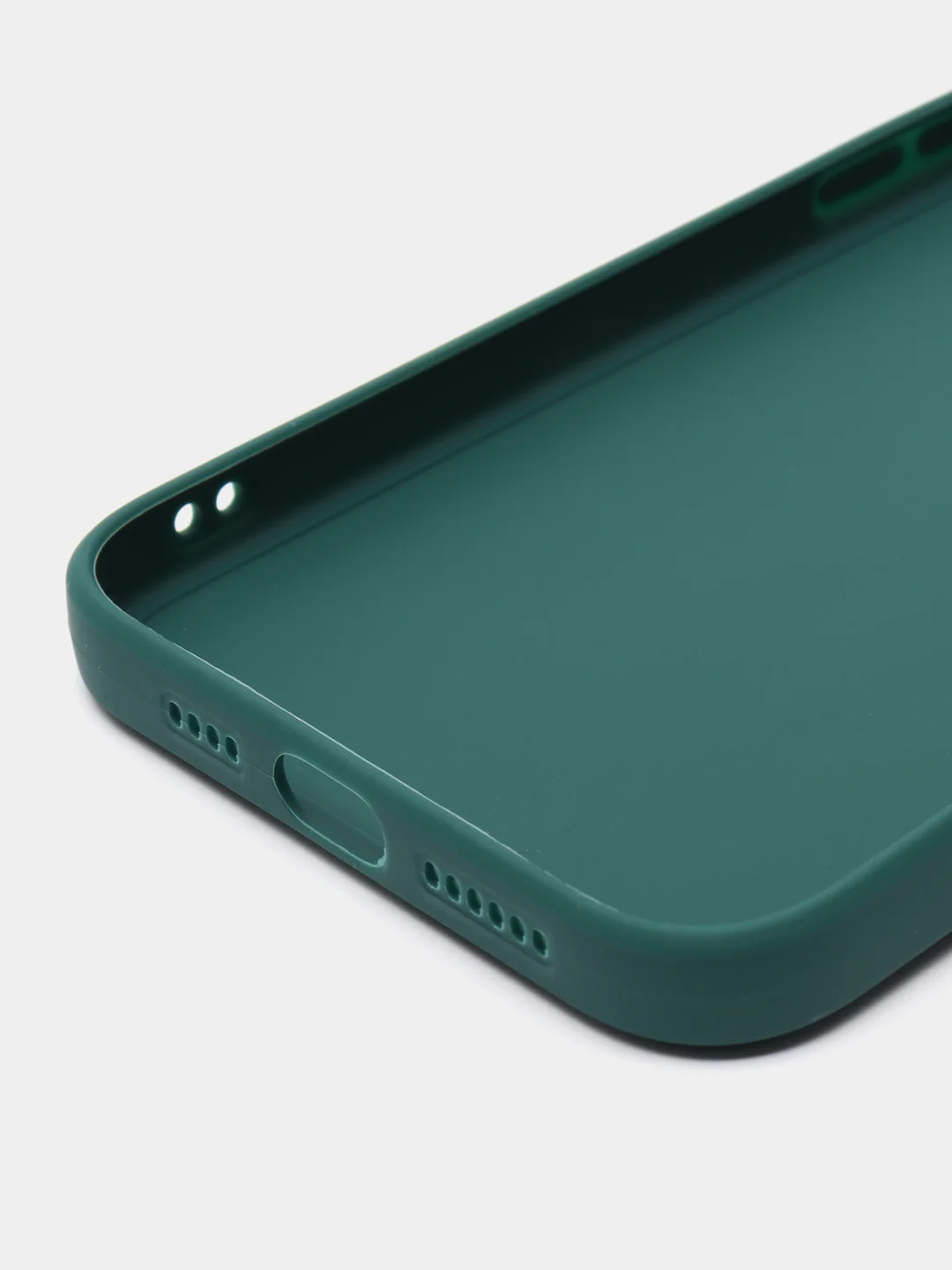 Тёмно-зелёный силиконовый чехол для Apple iPhone 15 Pro Max (Айфон 15 Про Макс)