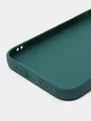 Тёмно-зелёный силиконовый чехол для Apple iPhone 15 Pro Max (Айфон 15 Про Макс)
