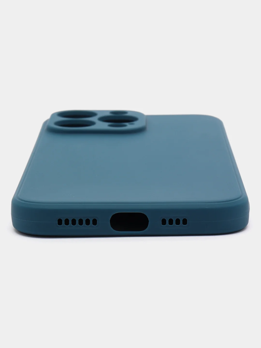 Синий силиконовый чехол для Apple iPhone 15 Pro Max (Айфон 15 Про Макс)