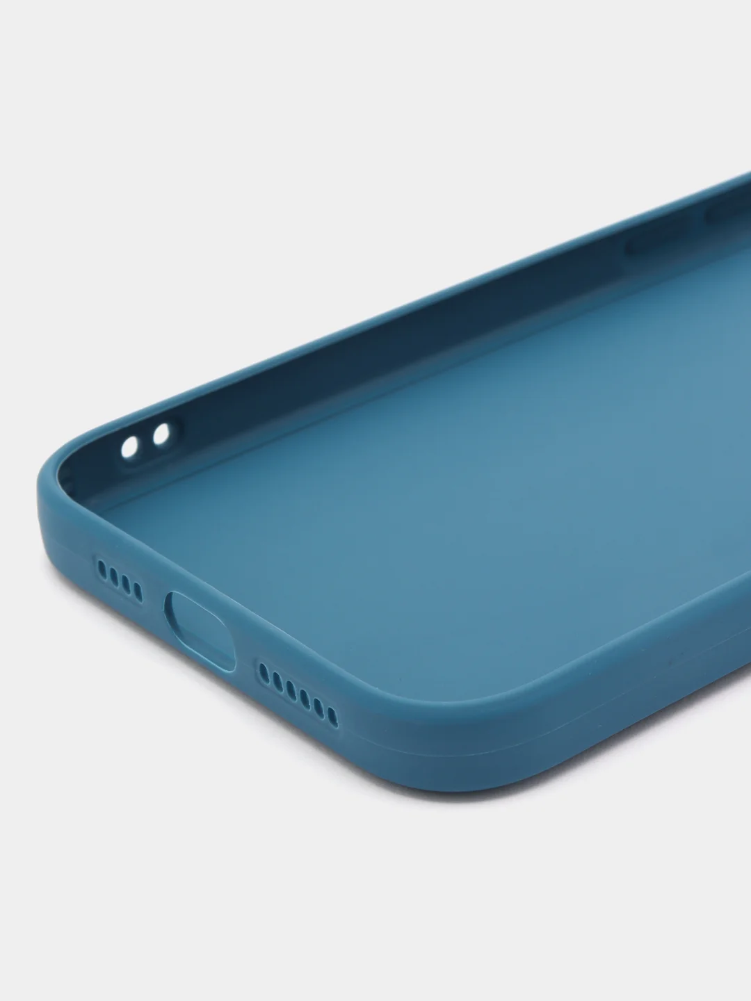 Синий силиконовый чехол для Apple iPhone 15 Pro Max (Айфон 15 Про Макс)
