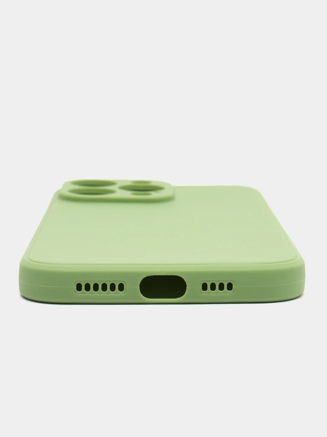 Зеленый силиконовый чехол для Apple iPhone 15 Pro Max (Айфон 15 Про Макс)