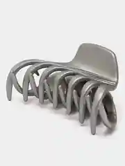 Серебряный каучуковый крабик для волос 8 см