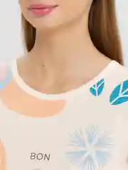 Розовый пижама женская: футболка и бриджи