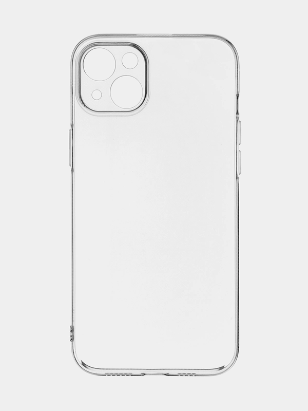 Чехол для iPhone 15 Plus силиконовый BROSCORP матовый/ прозрачный, тонкий, c защитой камер
