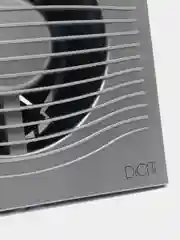 Вытяжной вентилятор 125 бесшумный тонкий с клапаном серый SLIM 5C Gray metal