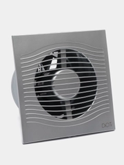 Вытяжной вентилятор 125 бесшумный тонкий с клапаном серый SLIM 5C Gray metal