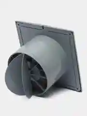 Вытяжной вентилятор 125 бесшумный тонкий с клапаном серый SLIM 5C Gray metal