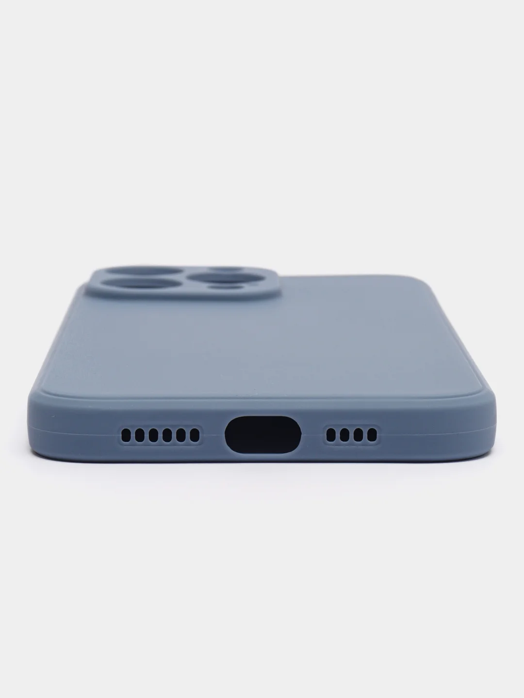 Синий силиконовый чехол для Apple iPhone 15 Pro Max (Айфон 15 Про Макс)
