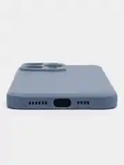 Синий силиконовый чехол для Apple iPhone 15 Pro Max (Айфон 15 Про Макс)