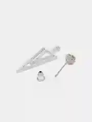 Серебряный серьги женские, геометрические
