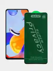 Черный защитное стекло антишпион на Xiaomi Redmi Note 10 Pro / Note 11 Pro 4G / Note 11 Pro 5G