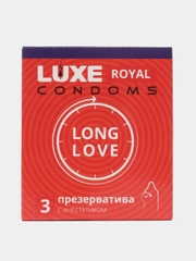 Презервативы Luxe Royal Long Love гладкие, с анестетиком, 3 шт