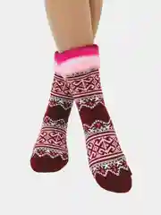 Багровый женские шерстяные носки