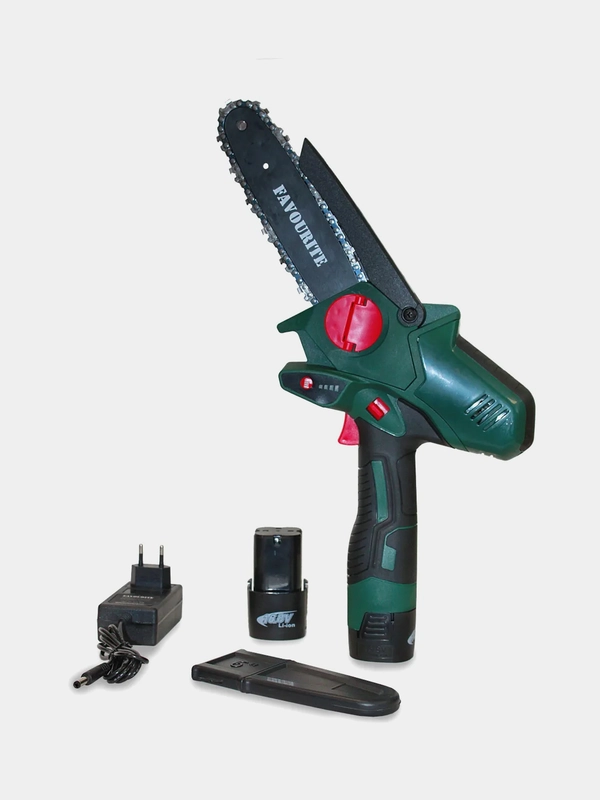Аккумуляторная цепная пила Favourite BSC 6020, 16 см, 1/4", 37зв., кейс, ЗУ, 2*АКБ 2 Ач