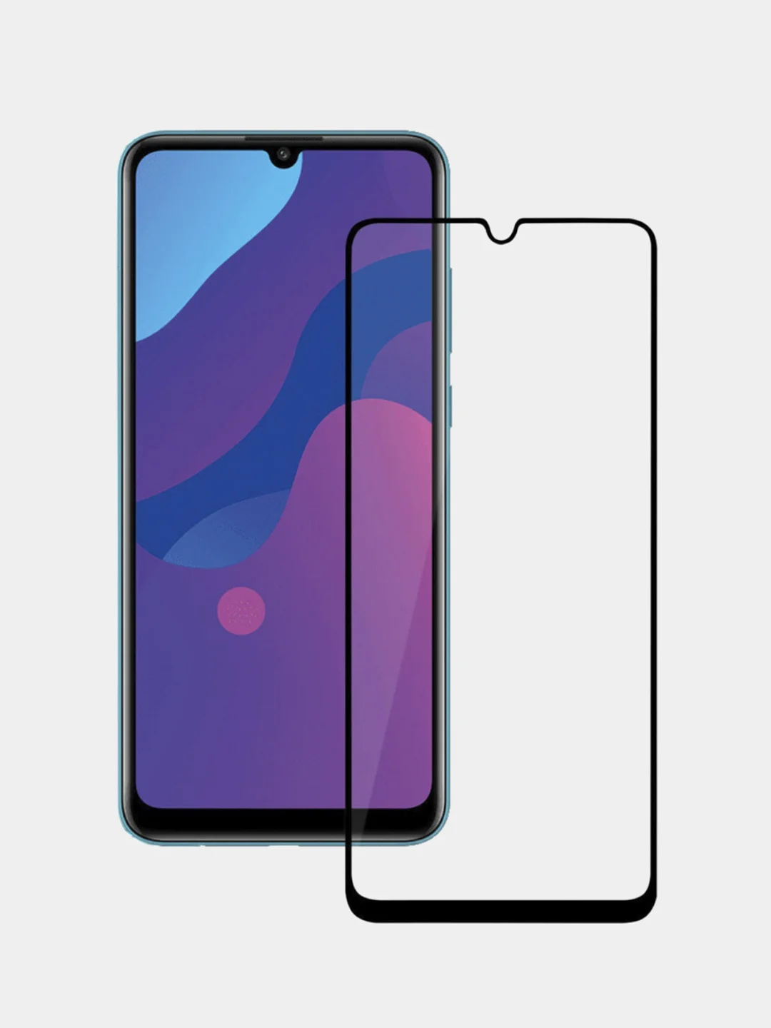Черный защитное стекло 9D Huawei Honor 9A / Y6P (Хуавей Хонор 9А / У6П)