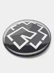 Белый значок "Rammstein", 37 мм