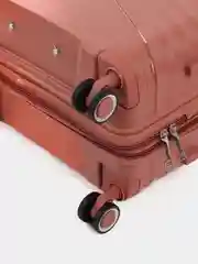 Пудровый чемодан на колесах, с кодовым замком, ударопрочный, полипропилен, размеры S, M, L