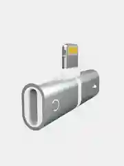 Переходник/Адаптер/Разветвлитель для наушников и зарядки  iPhone Lightning-2xLightning