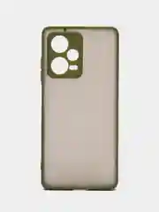 Лесной зеленый чехол Xiaomi Redmi Note 12 Pro+ 5G, Note 12 Pro 5G пластиковый матовый с цветными кнопками