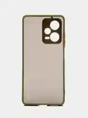 Лесной зеленый чехол Xiaomi Redmi Note 12 Pro+ 5G, Note 12 Pro 5G пластиковый матовый с цветными кнопками